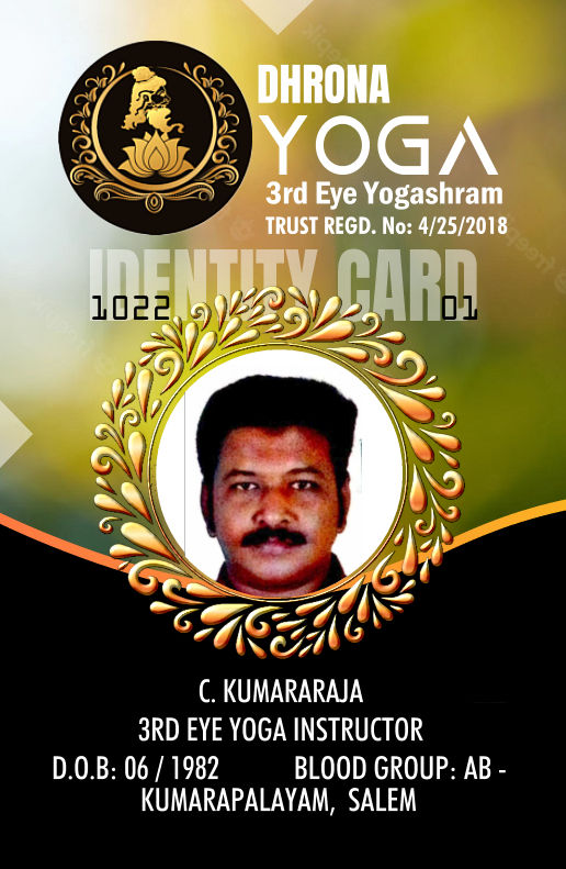 C. Kumararaja, Drona 3rd Eye Yoga Instructor